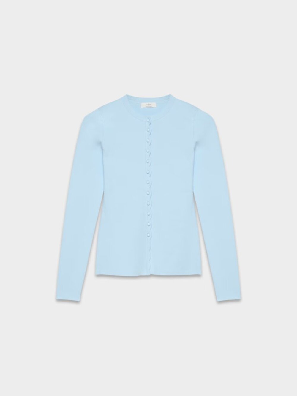 NWT Aritzia Wilfred Shelly Cardigan Wonder Yarn in Villa Blue Knit Crewneck - Picture 7 of 8